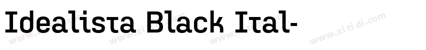 Idealista Black Ital字体转换